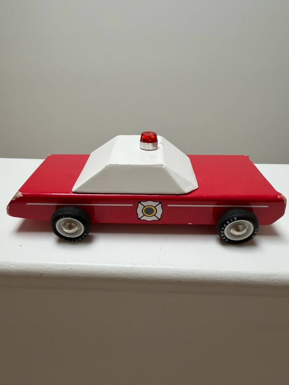 Candylab Firechief wooden toy car